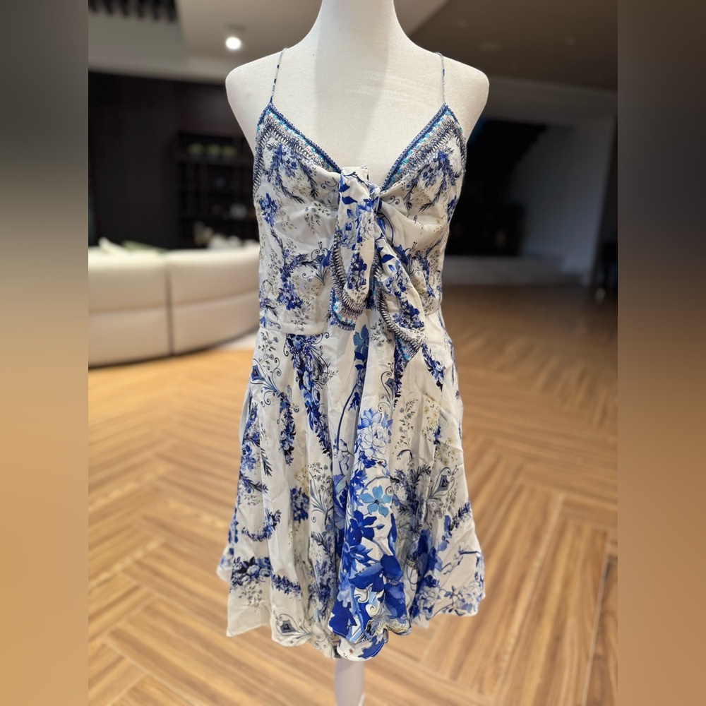 Camilla Blue and White Floral Dress
